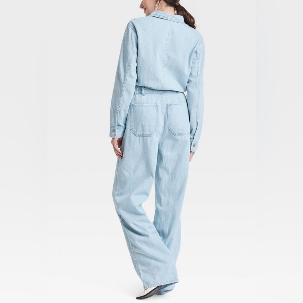 Universal Thread Light Blue Denim Baggy Jumpsuit - Picture 2 of 8